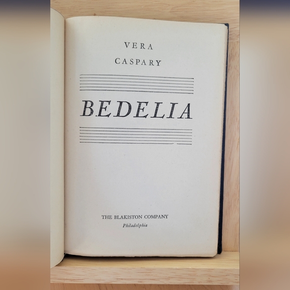 Vintage Bedelia [Hardcover] Vera Caspary 1945 Blakiston Company USED GOOD - Picture 4 of 8
